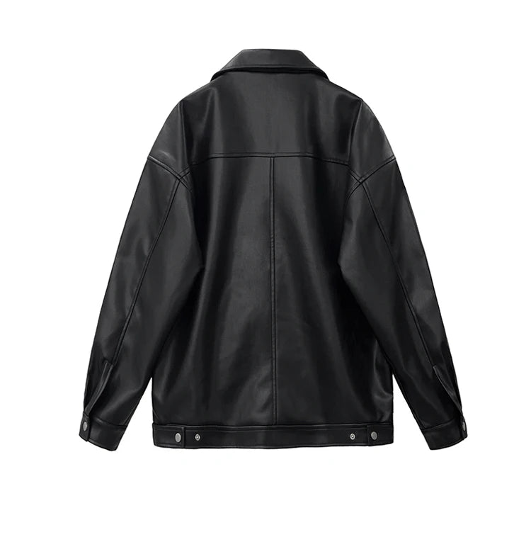 Mauroicardi Spring Autumn Cool Luxury Short Black Soft Light Pu Leather Jacket Men Zipper Casual Mens Jackets and Coats Fashion