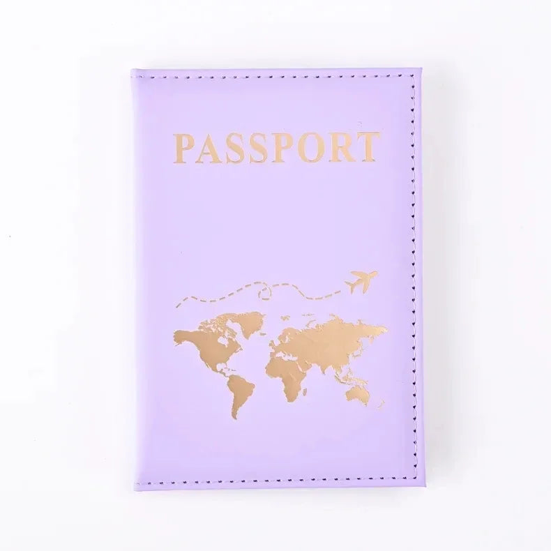 Fashion Women Travel Passport Cover Holder Case ID Credit Card Holder Travel Accessories Map Passports Wallet Ticket Protective