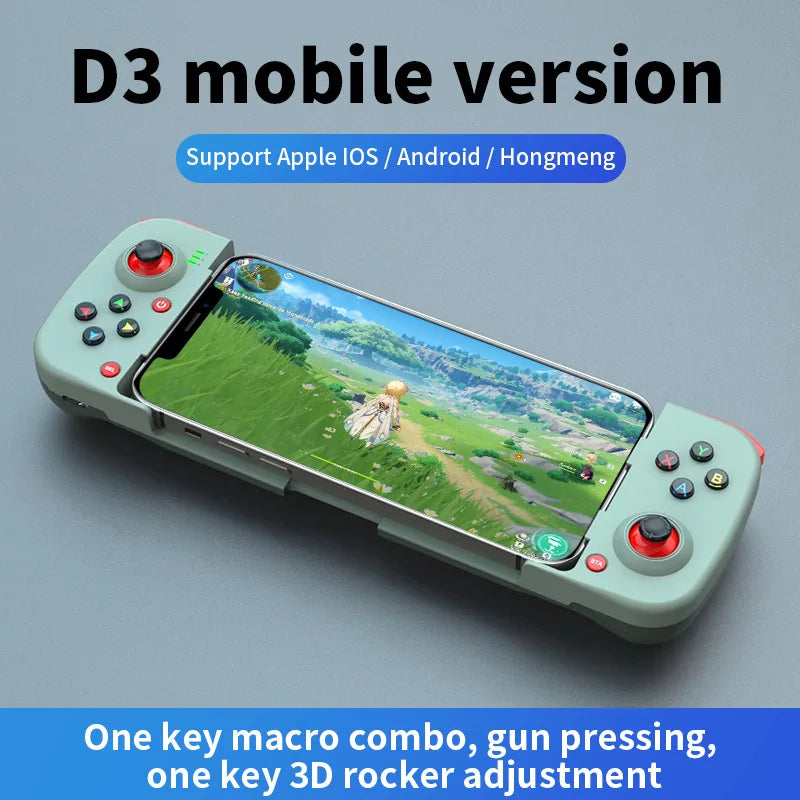 Gamepad Telescopic Joystick D3 For PS4 Phone Stretching Joystick BT 5.0 Wireless Game Controller Apple IOS Android PUBG Switch