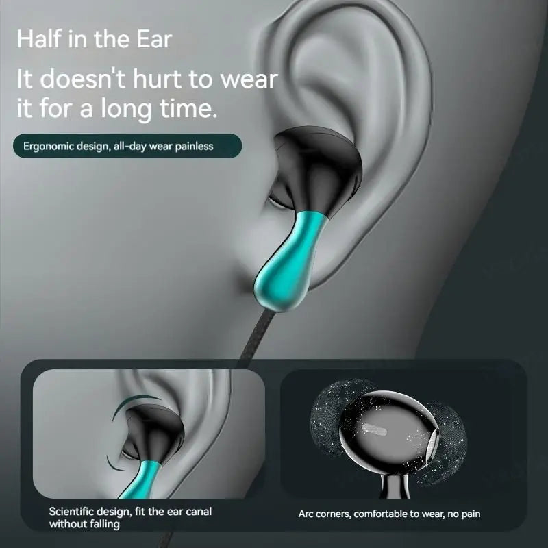 9D HIFI Heavy Bass Waterdrop Style Wired Earphones 3.5MM AUX/Type-C Digital Chip Headsets For Samsung Xiaomi Android Tablet PC