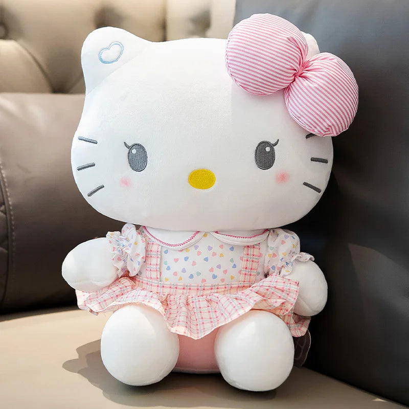 Hello Kitty Plush Toy Sanrio Plushie Doll Kawaii Hello Kitty Stuffed Animals Hello Kitty Cushion Sofa Pillow Home Decor Kid Gift