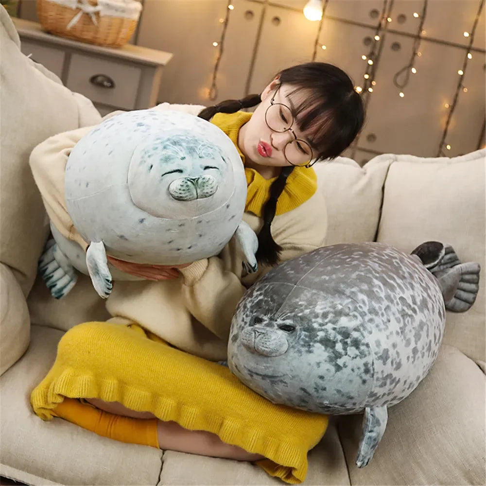 Hot 3D Novelty Throw Pillows Cute Real Life Sea Lion Plush Toys Soft Seal Plush Stuffed Plush Housewarming Party Hold Pillow