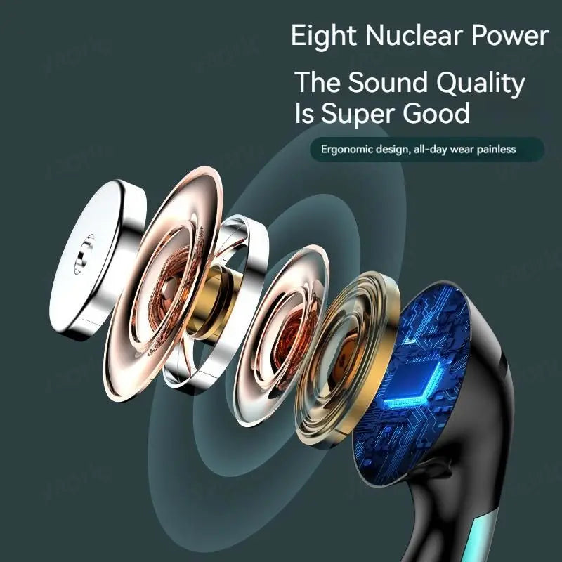 9D HIFI Heavy Bass Waterdrop Style Wired Earphones 3.5MM AUX/Type-C Digital Chip Headsets For Samsung Xiaomi Android Tablet PC