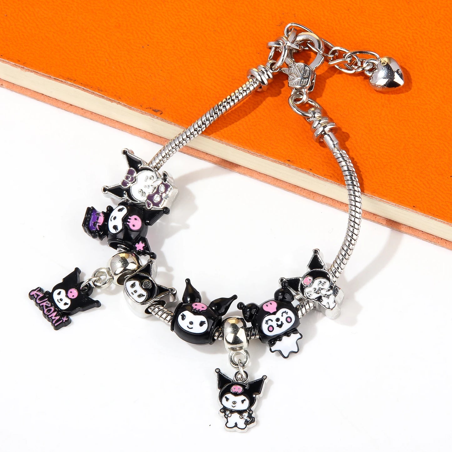 Kawaii Sanrio Pink Hello Kitty Melody Bracelet Pendant Girl Detachable DIY Bracelet Fans Gift Cosplay Props For Women Jewelry