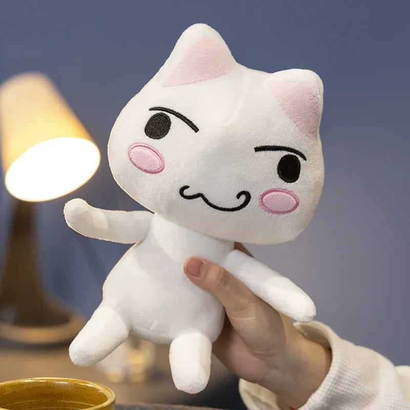 New Toro Inoue Cat Plush Anime Game Doll Stuffed Kittens Plushie Cartoon Couple Black and White Cats Decor Gift Toys for Kids