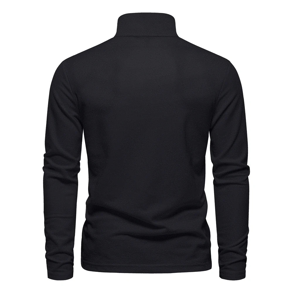 AIOPESON Deer Embroidery Men's Polo Shirts Solid Color Long Sleeve Polo Shirts for Men New Spring Social Business Polos Male