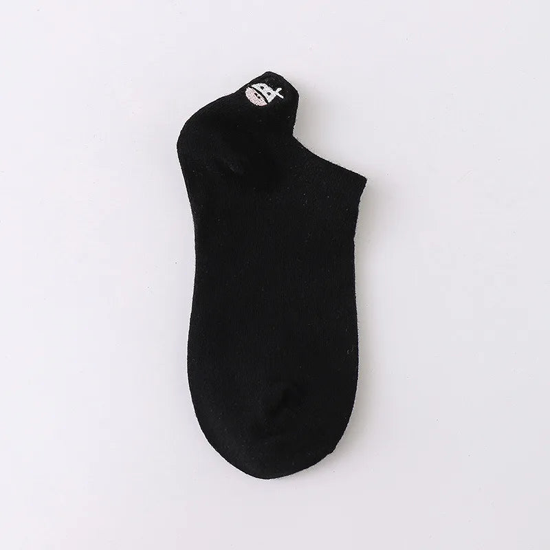 5 Pairs Funny Cow Print Socks Cute Fashion Cartoon Low Cut Ankle Socks For Women And Men
