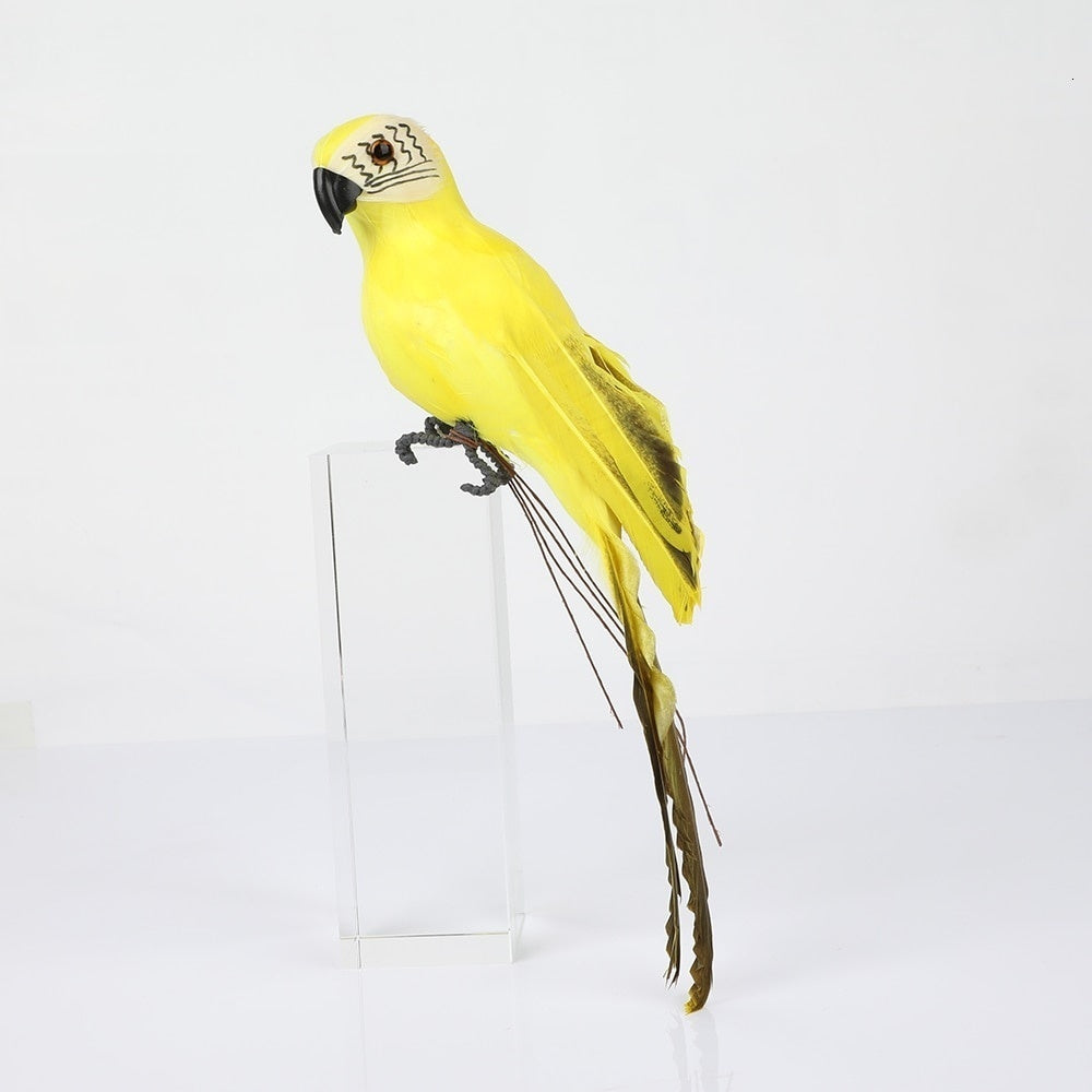 25/35cm Creative Handmade Simulation Parrot Animal Bird Garden Props Decoration Miniature Feather Lawn Doll Ornaments
