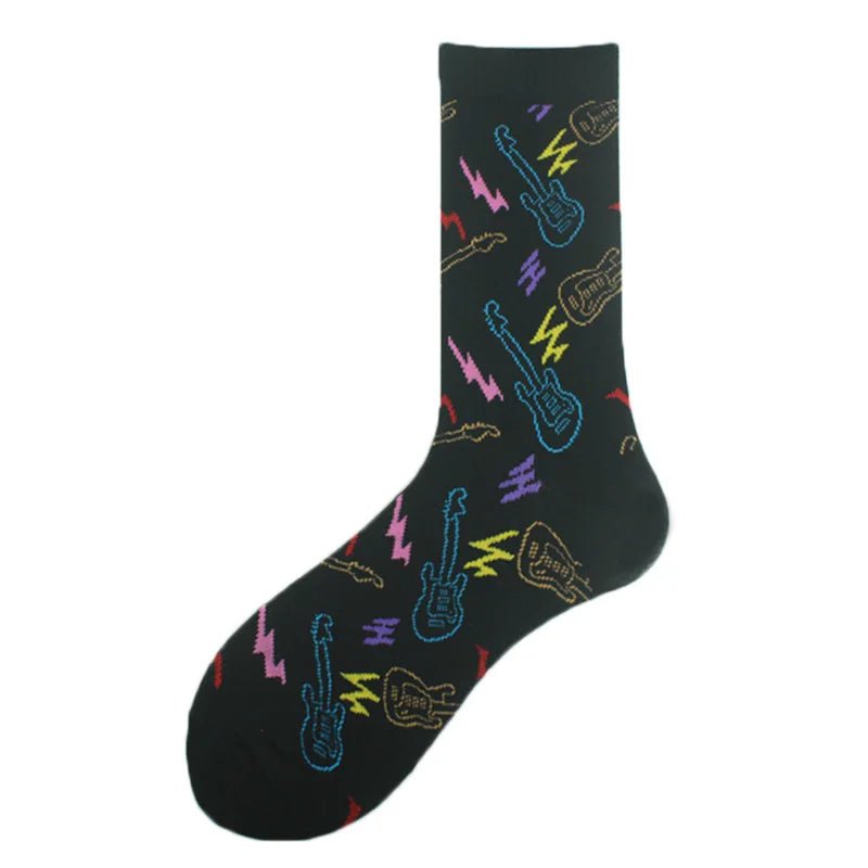 Happy Design Funny Socks Men Unisex Sheep Beer Dinosaur Pattern Sokken Divertidos Jacquard Calcetines Unisex Hip Hop Skateboard