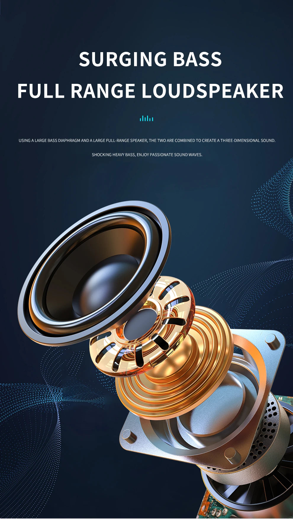 ZEALOT S32 5W Wireless Speakers, Portable Subwoofer Speaker, 1800mAh Battery, 10 Hours Playtime Loud Stereo, Booming Bass.