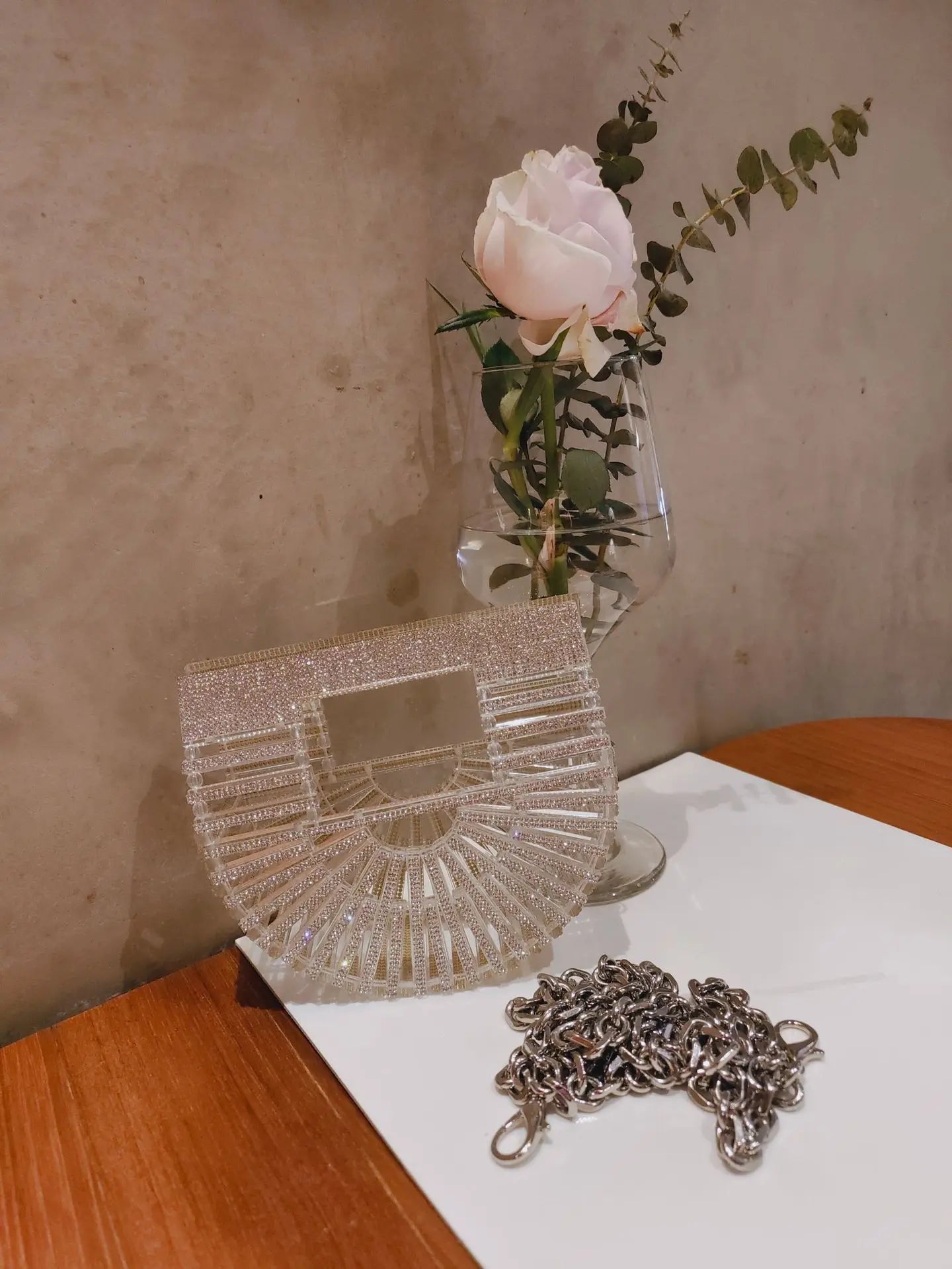 JIOMAY Half Moon Bag Rhinestone Purse Luxury Designer Handbags Clutch Evening Mini Basket Bling Tote Bag Crystal Wedding Bags