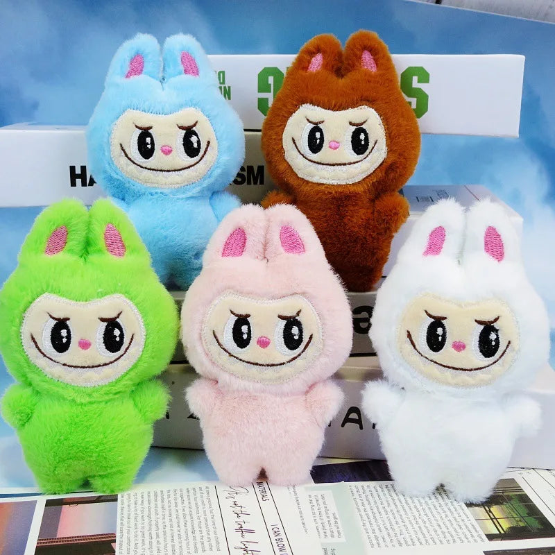 5pcs/lot Labubu Plush Toy Kawaii White Labubu Stuffed Plushies Toys for Pillow Children Key chain accessories doll Toys