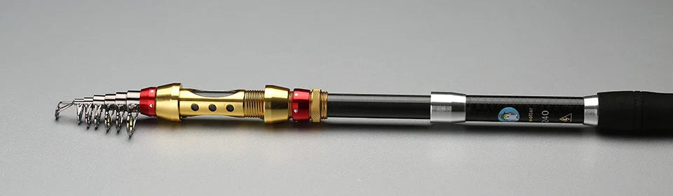 Yernea Short Sea Fishing Rods Fiber Telescopic Fishing Rod 99% Carbon 1.8-3.6M Spinning Telescopic Fishing Tackle Spinning Rod