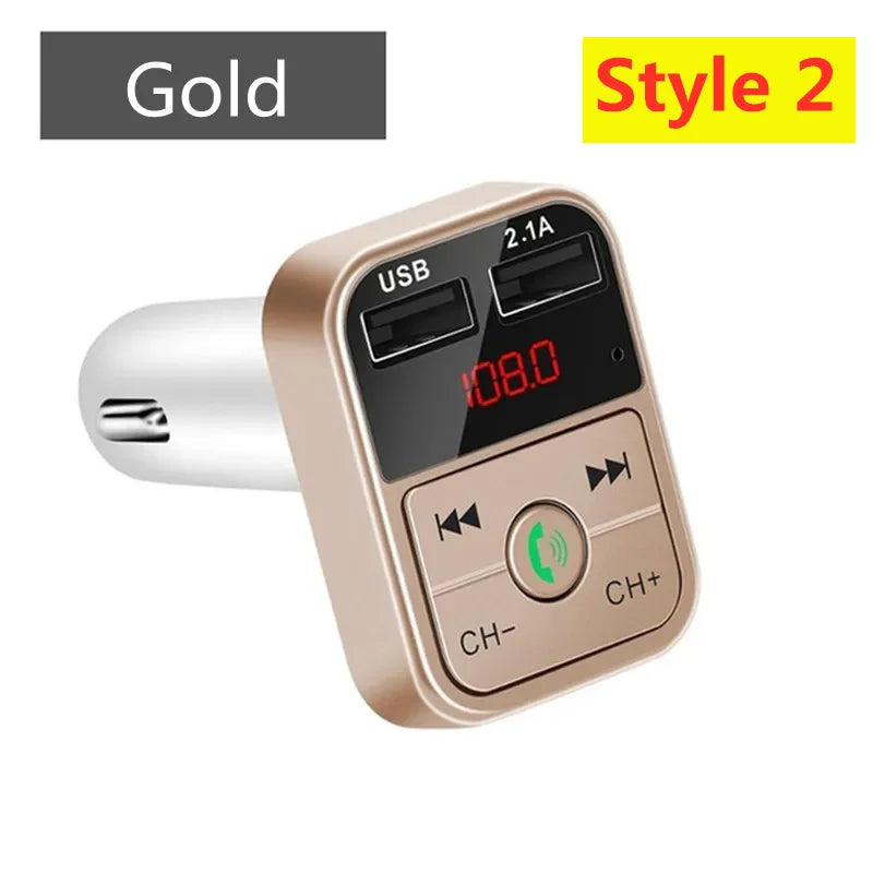 LED MP3 Car Bluetooth FM Audio Receiver Hands-Free Bluetooth 5.0 Transmitter 2.1A 3.1A QC3.0 PD Type C Dual USB Car kit Charger