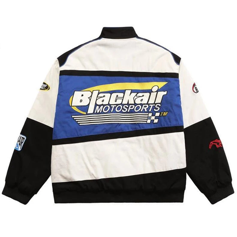 Embroidery Motorcycle Baseball Jackets Men Y2K Harajuku Letter Patchwork Coats Vintage Hip Hop Streetwear Varsity Jacket Unisex