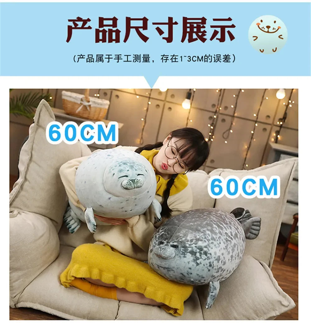 Hot 3D Novelty Throw Pillows Cute Real Life Sea Lion Plush Toys Soft Seal Plush Stuffed Plush Housewarming Party Hold Pillow