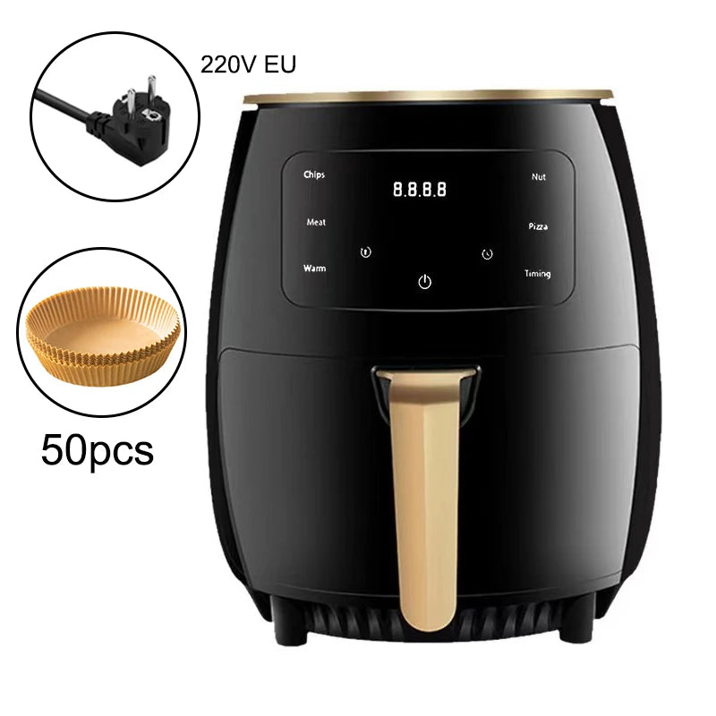 6L Air fryer Multi-functional intelligent touch screen oven Large capacity Electro mechanical deep fryer for home airfryer