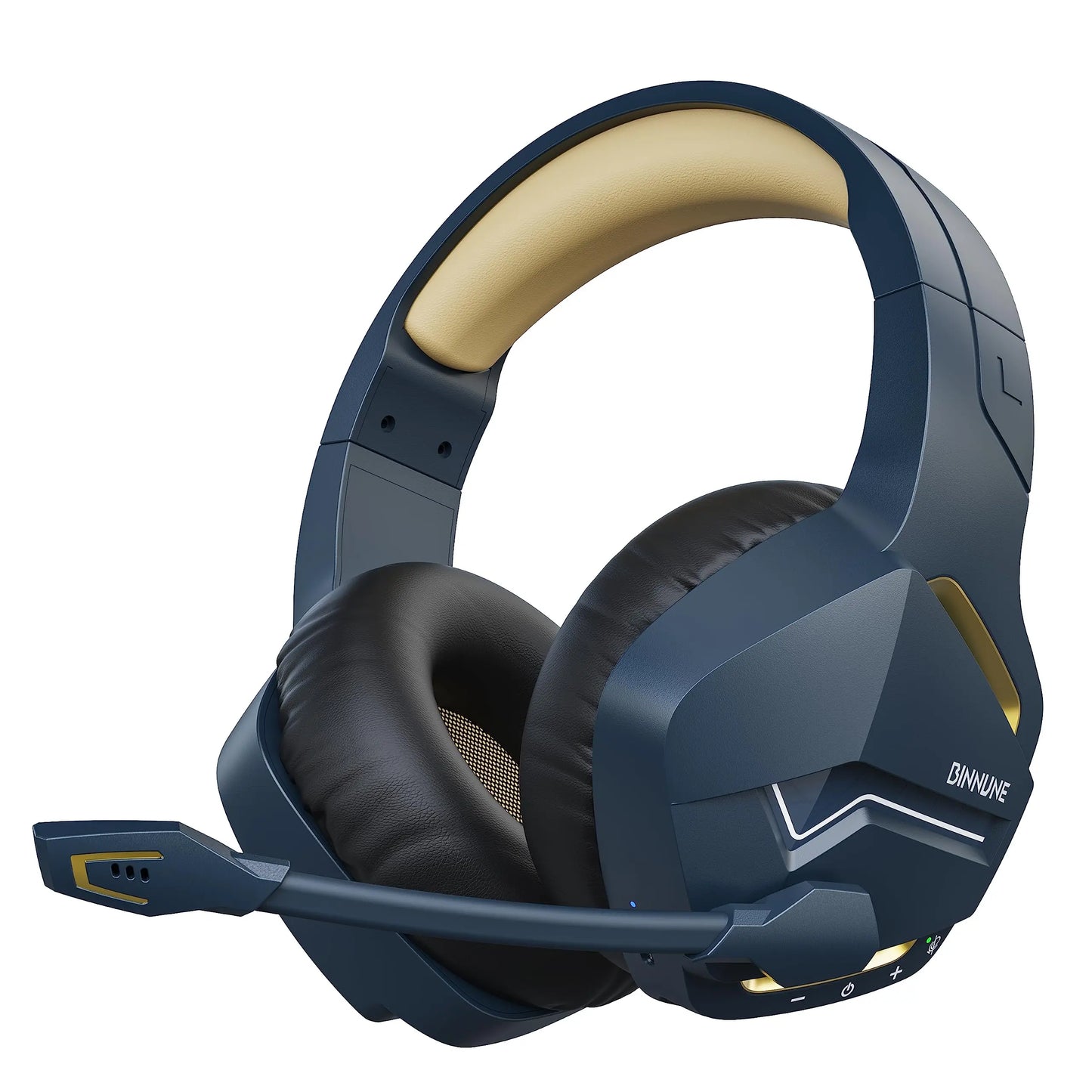 BINNUNE BW01 Wireless Gaming Headset for PC PS4 PS5 Playstation 4 5, 2.4G Wireless Bluetooth USB Gamer Headphones with Mic