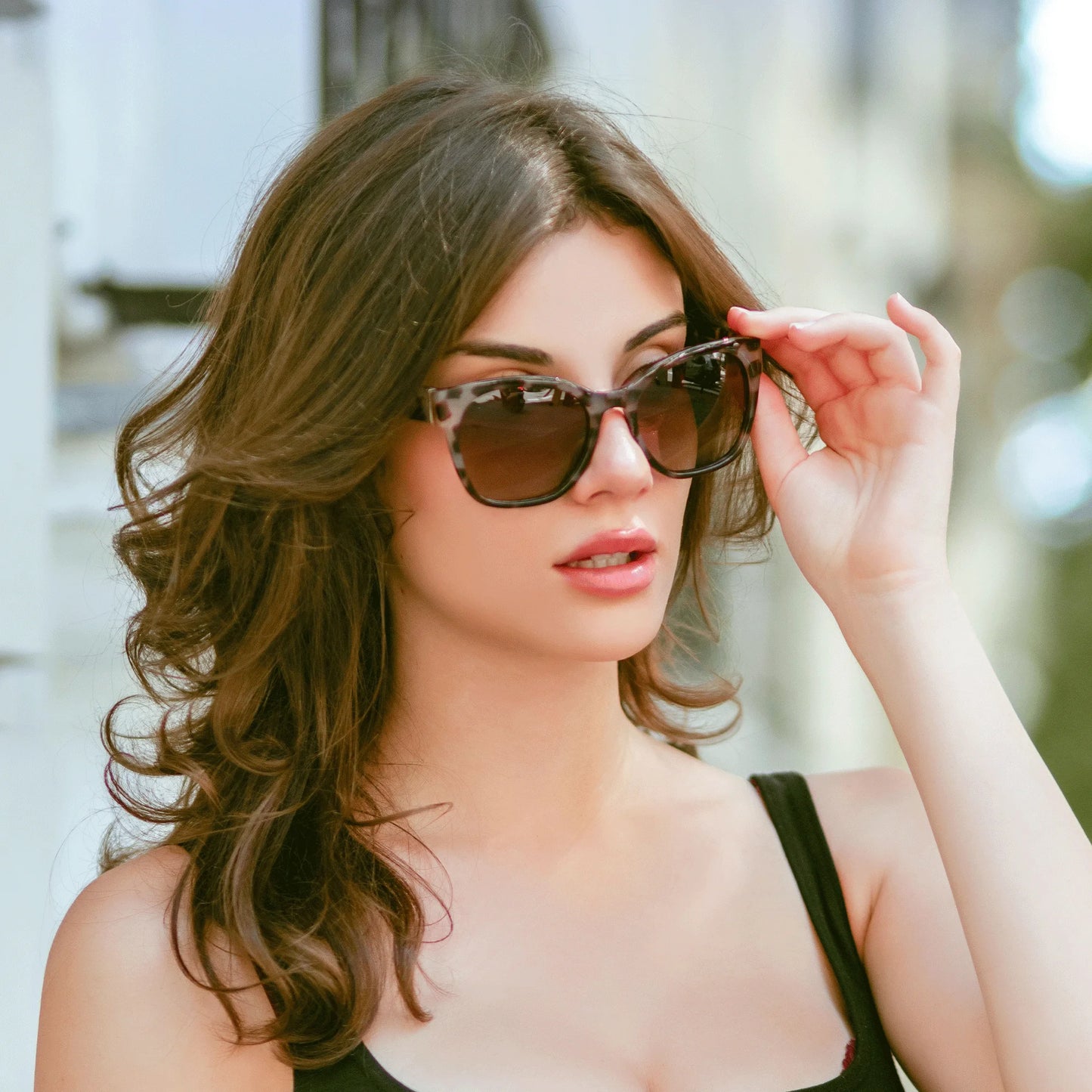 ZENOTTIC Fashion Original Thick Butterfly Frame Polarized Sunglasses for Women Chunky Uv400 Protection Shade Cat Eye Sun Glasses