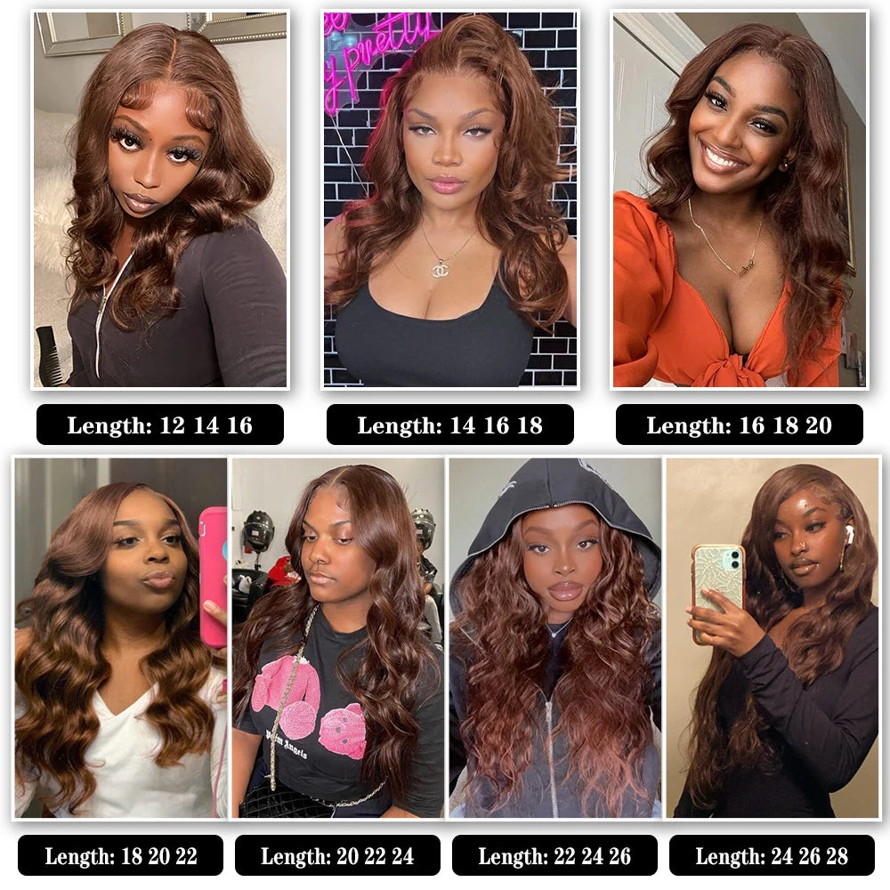 Hot Sale #4 Brown Body Wave Bundles 1/3/4 Brazilian Human Hair Weave Bundles Hair Extension Tissage Human Hair Bundles Remy Hair