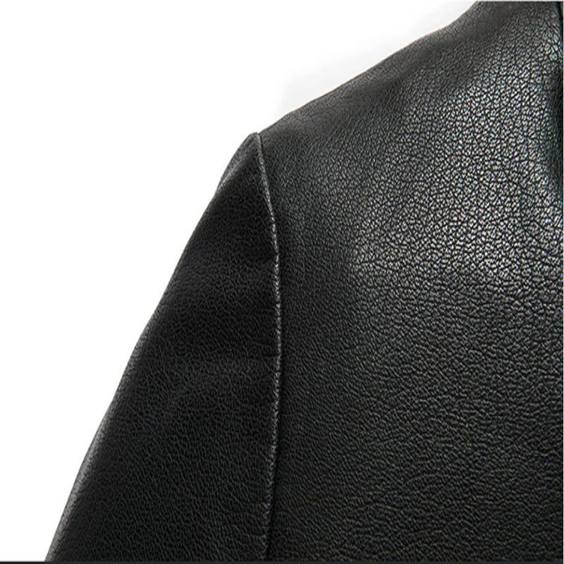 2024 High Quality Hooded Leather Fashion Handsome Trend Solid Color Casual Dad Dad Motorcycle Leather Jacket Upscale M-4XL