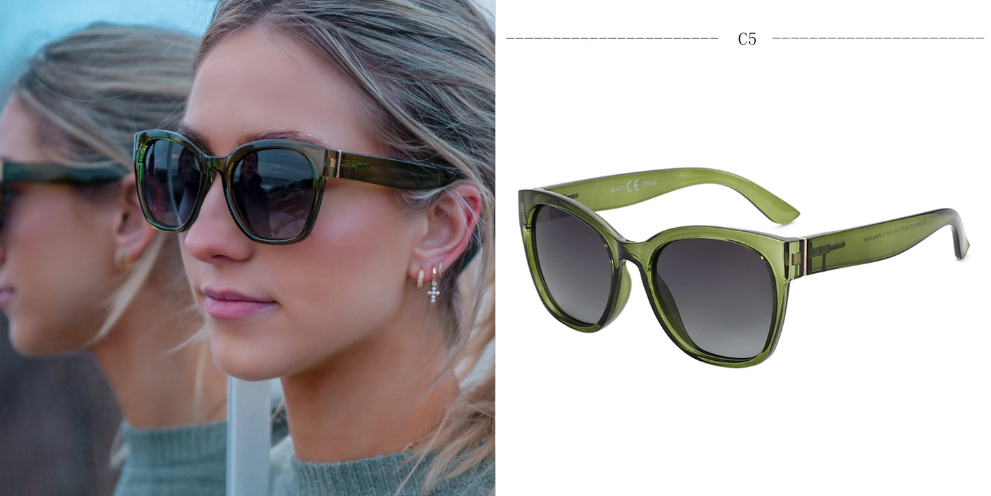 ZENOTTIC Original Thick Butterfly Frame Polarized Sunglasses for Women Chunky Uv400 Protection Shade Sun Glasses