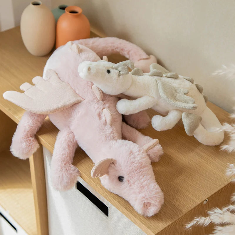 Giant Soft Plush Toy Flying Dragon Plush Toys White Green Pink Dinosaur Pillow Stuffed Animal Soft Doll Birthday Gifts Decor