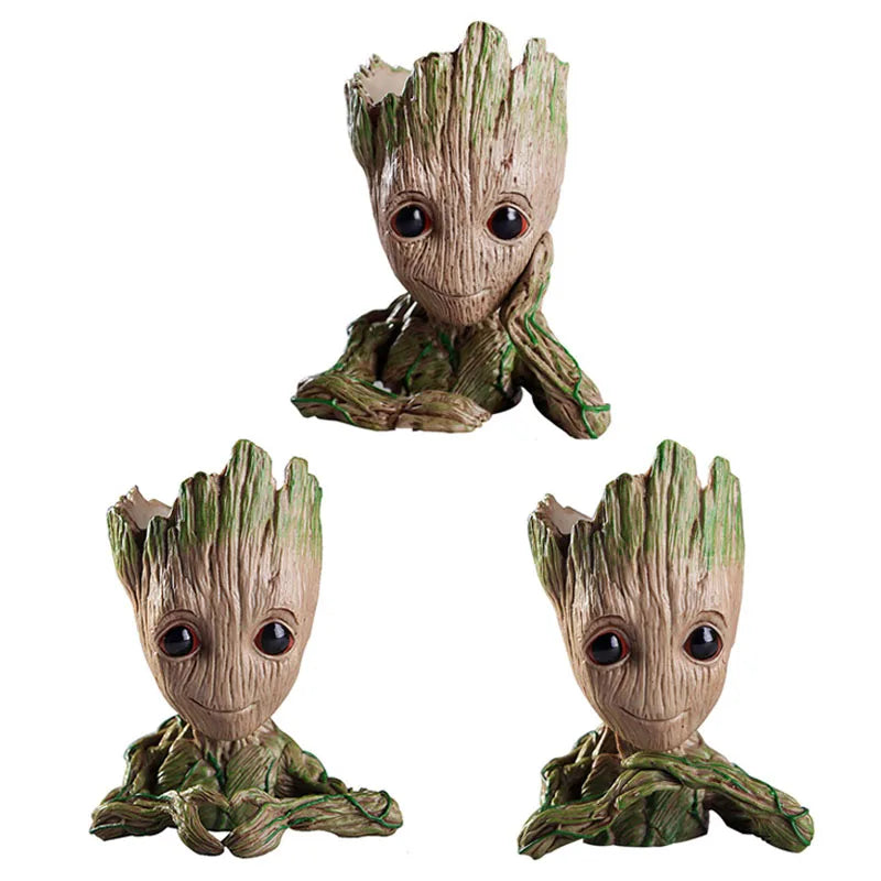 Modern Vases For Flowers Pot Groot Garden Pots Planters Anime Figurines Home Decoration Accessories Office Storage Pen Case