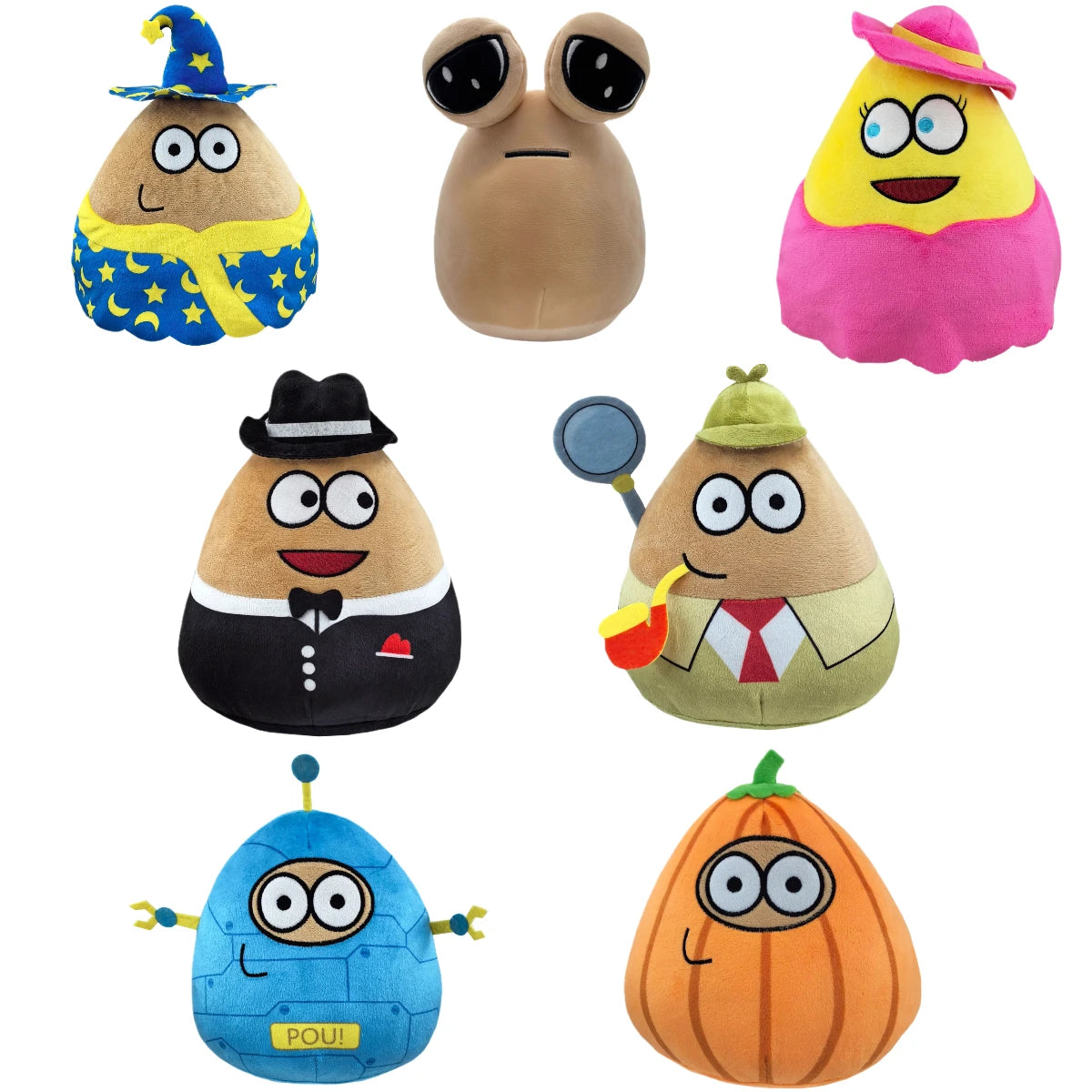1/4Pcs My Pet Alien Pou Plush Toy Kawaii Alien Pet Doll Cute Pou Stuffed Toys Soft Pillow Plush Animal Gift Toys For Kids Girls
