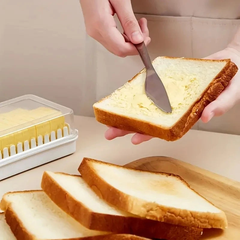 1/2PCS Butter Cutter Box Cheese Butter Storage Box with Lid Butter Dish Stick Butter Container for Refrigerator Kitchen Gadgets