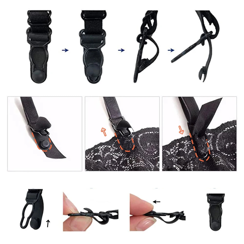 Varsbaby Lace Bra Sets for Women Non-padded Bra Panty Garter Stockings Summer Underwear Lingerie Sexy