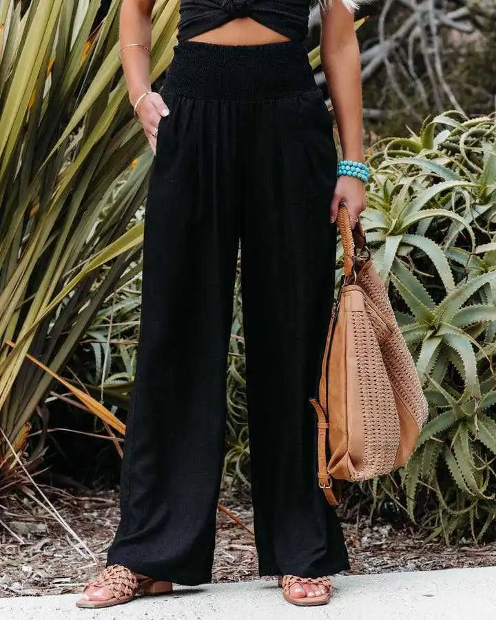 Casual pants, casual style, drawstring, distressed mid waist