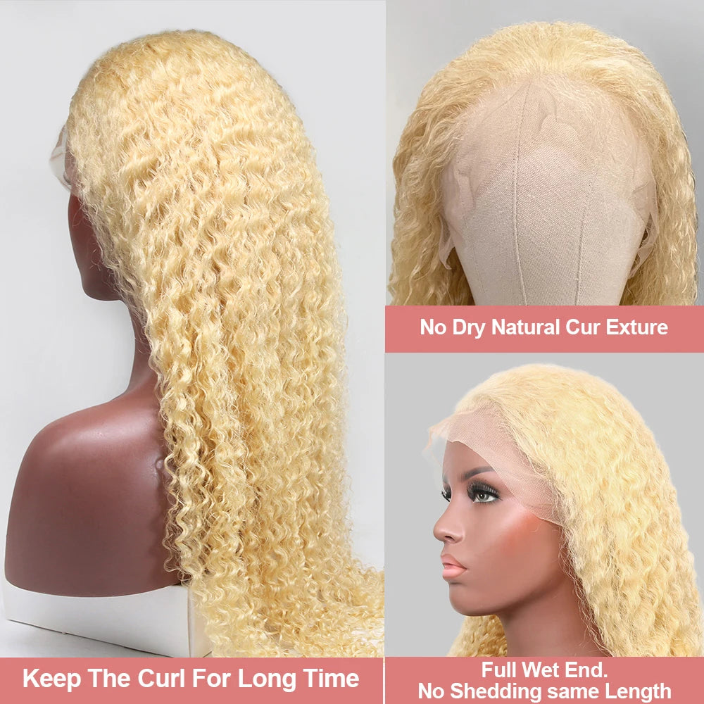 613 HD Lace Frontal Wig 13x4 Deep Loose Wave Transparent Remy Color Front Human Hair Wig 13x6 Blonde Water Curly Human Hair Wig