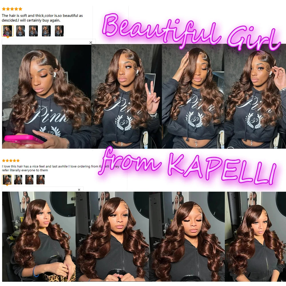 Hot Sale #4 Brown Body Wave Bundles 1/3/4 Brazilian Human Hair Weave Bundles Hair Extension Tissage Human Hair Bundles Remy Hair