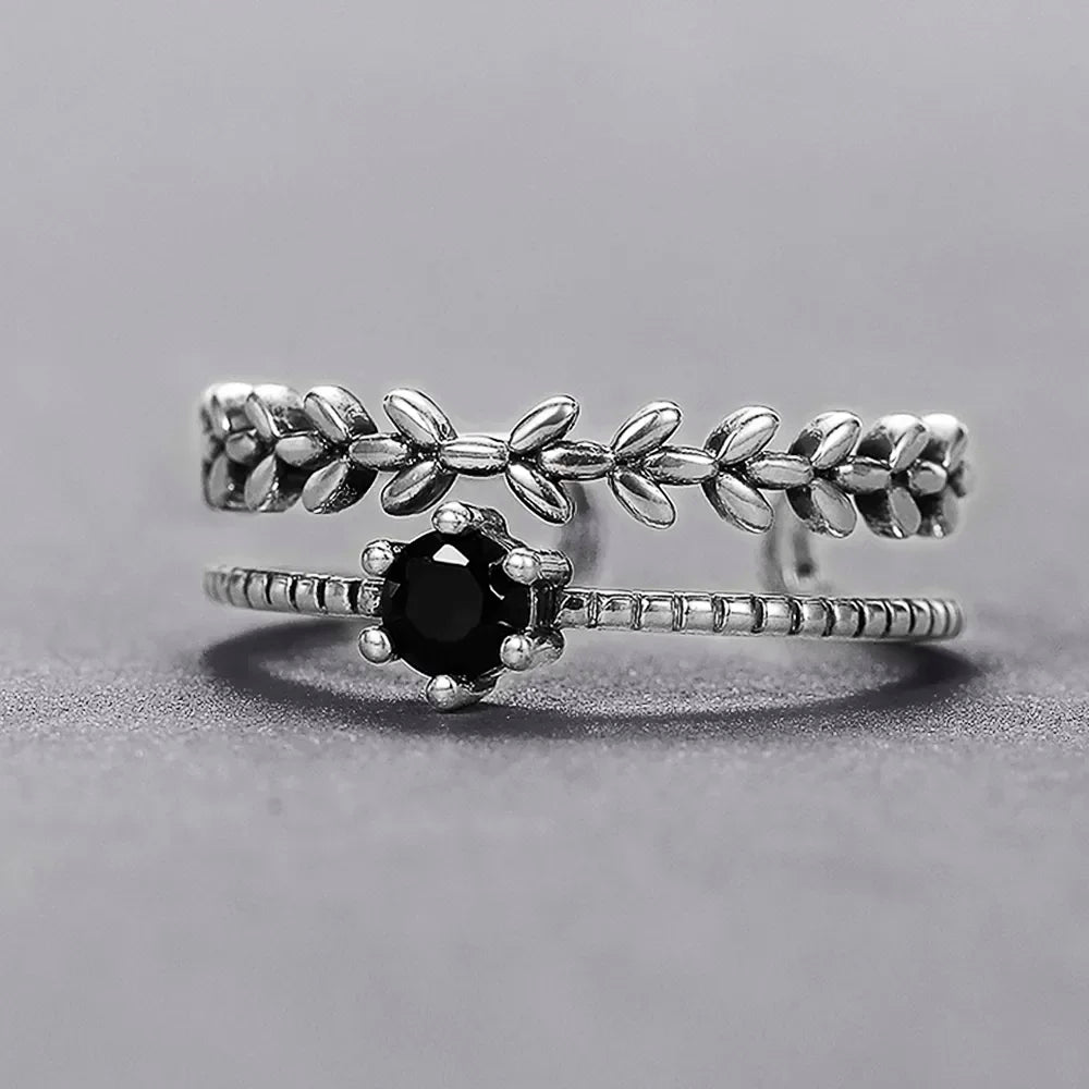 Huitan Cute Mouse Shape Open Ring for Women Antique Silver Color Modern Fashion Girls Finger Accessories Hip Hop Party Jewelry