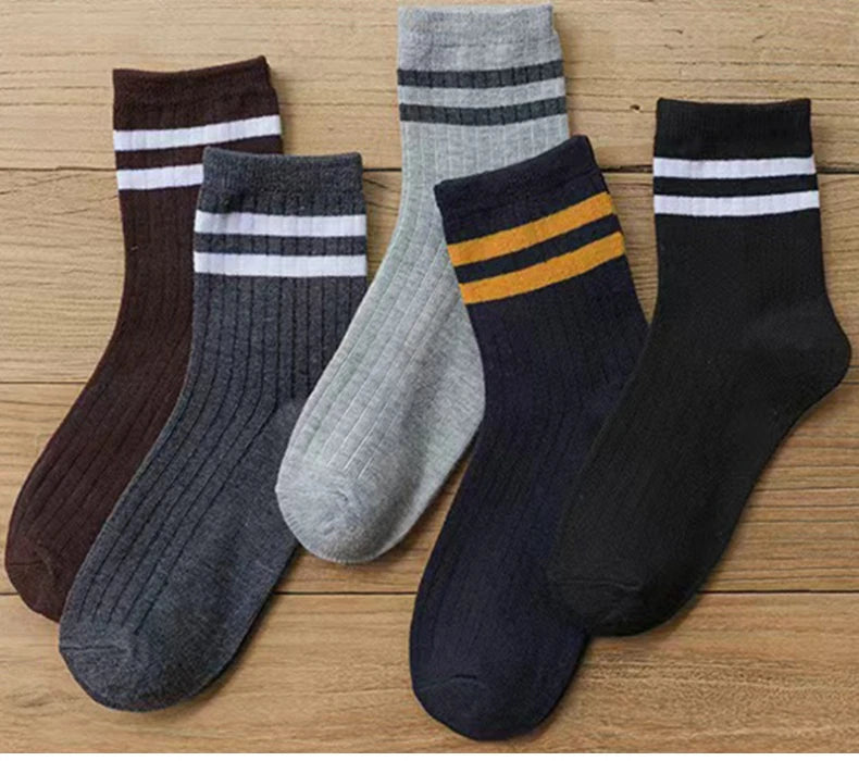 5/10 Pair New Striped Casual Breathable Socks High Quality Harajuku Retro Socks Men/Women Cotton Socks