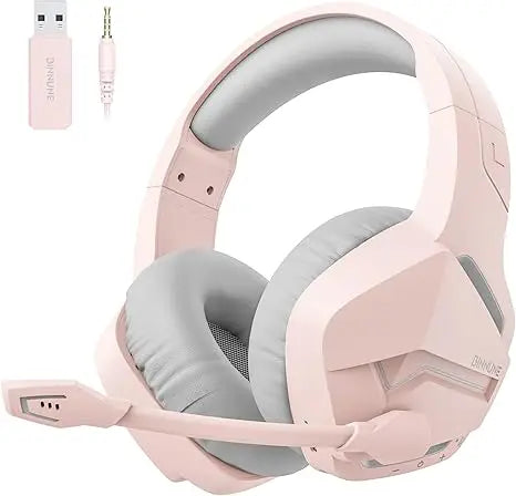 BINNUNE BW01 Wireless Gaming Headset for PC PS4 PS5 Playstation 4 5, 2.4G Wireless Bluetooth USB Gamer Headphones with Mic