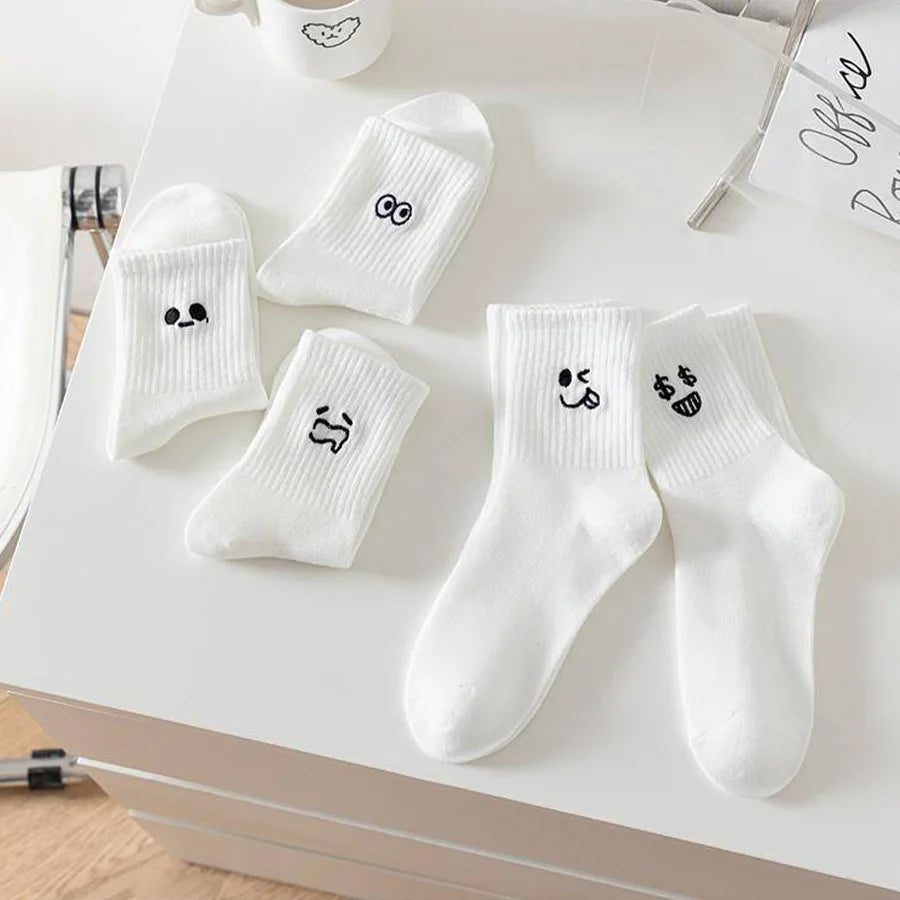 5Pcs/10Pc/20Pcs Casual Men's Spring And Summer Deodorant Absorbent Mid-tube Socks Breathable Casual White Durable Socks
