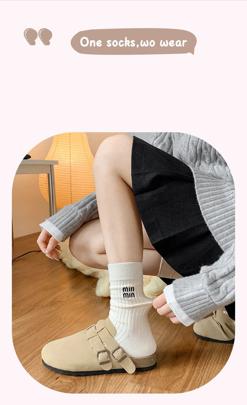 5 Pairs Socks Letter Designer Women Socks Luxury Brands Embroidered Striped Double-needle Mid-Tube Fashion Solid Cotton Socks