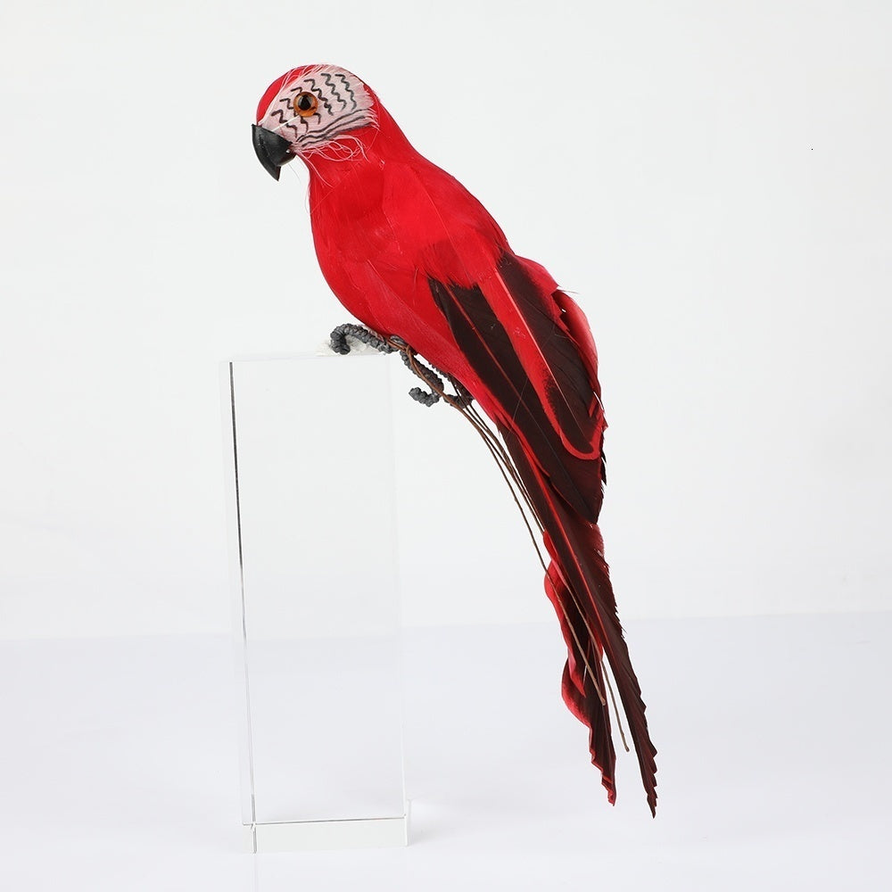 25/35cm Creative Handmade Simulation Parrot Animal Bird Garden Props Decoration Miniature Feather Lawn Doll Ornaments
