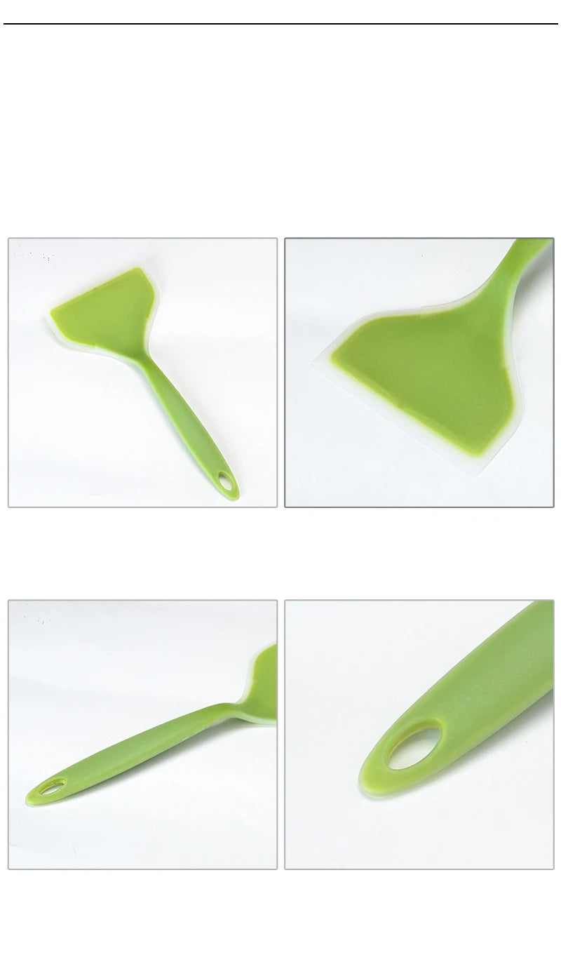 1PC Silicone Spatula Wide Mouth Non-stick Scraper Steak Beef Egg Cooking Spatula Pancake Baking Tools Kitchen Cooking Shovel