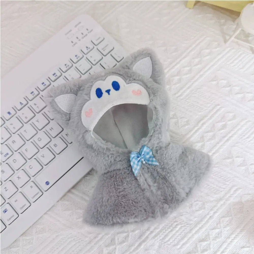 10CM Doll Plush Cloak Gift Toys Accessories Cotton Stuffed Dolls Doll Clothes Plush Outfit Replaceable Cartoon Animal Shawl