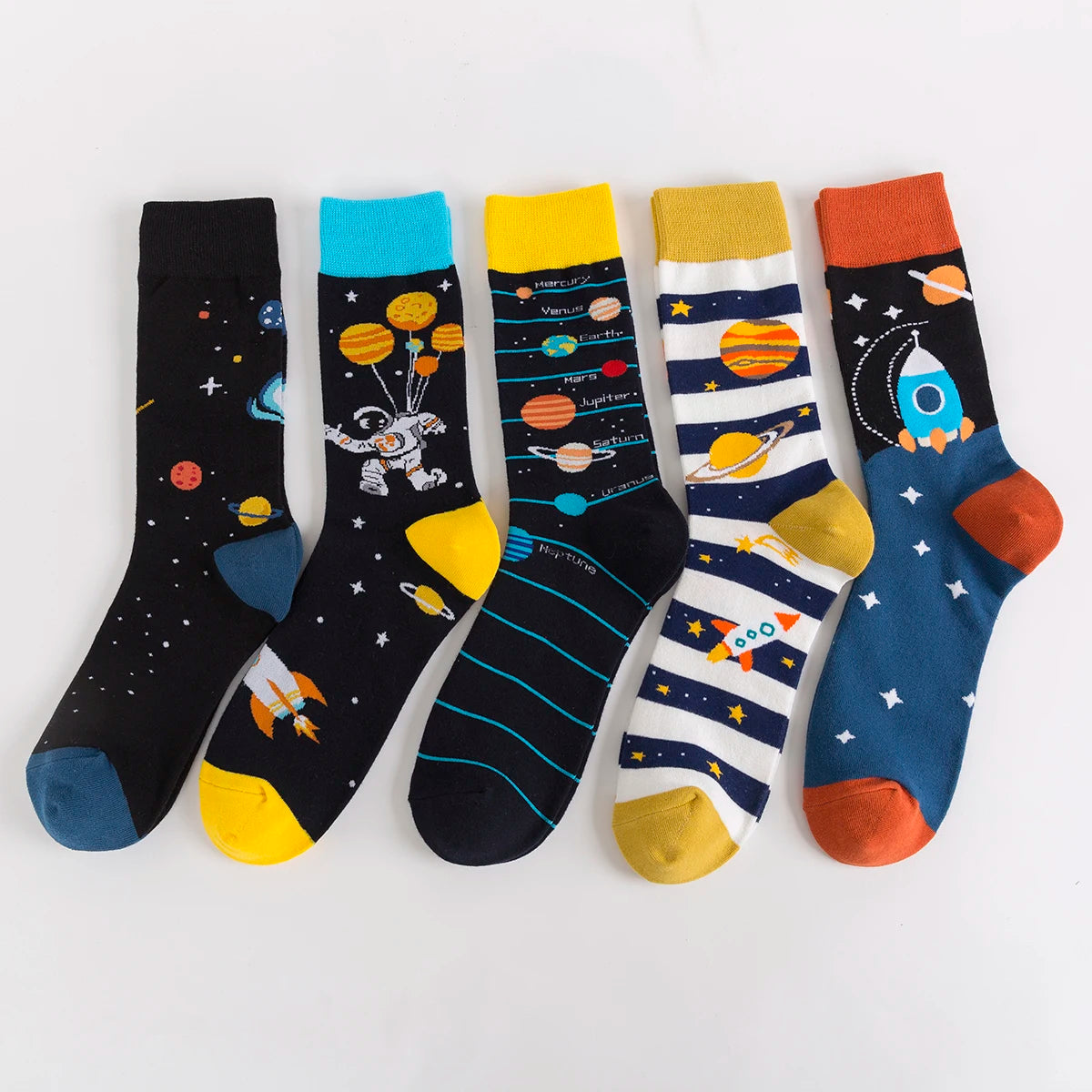 5-6 Pairs New High Quality Combed Cotton Men Socks Women Happy Fashion Novelty Skateboard Crew Casual Funny Socks for Men