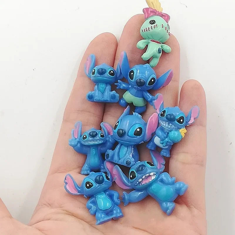 12Pcs MINI Stitch Anime Figurine Dolls 3CM Cartoon Lilo and Stitch Action Figures Collectible Decoration Model Toys Kids Gift