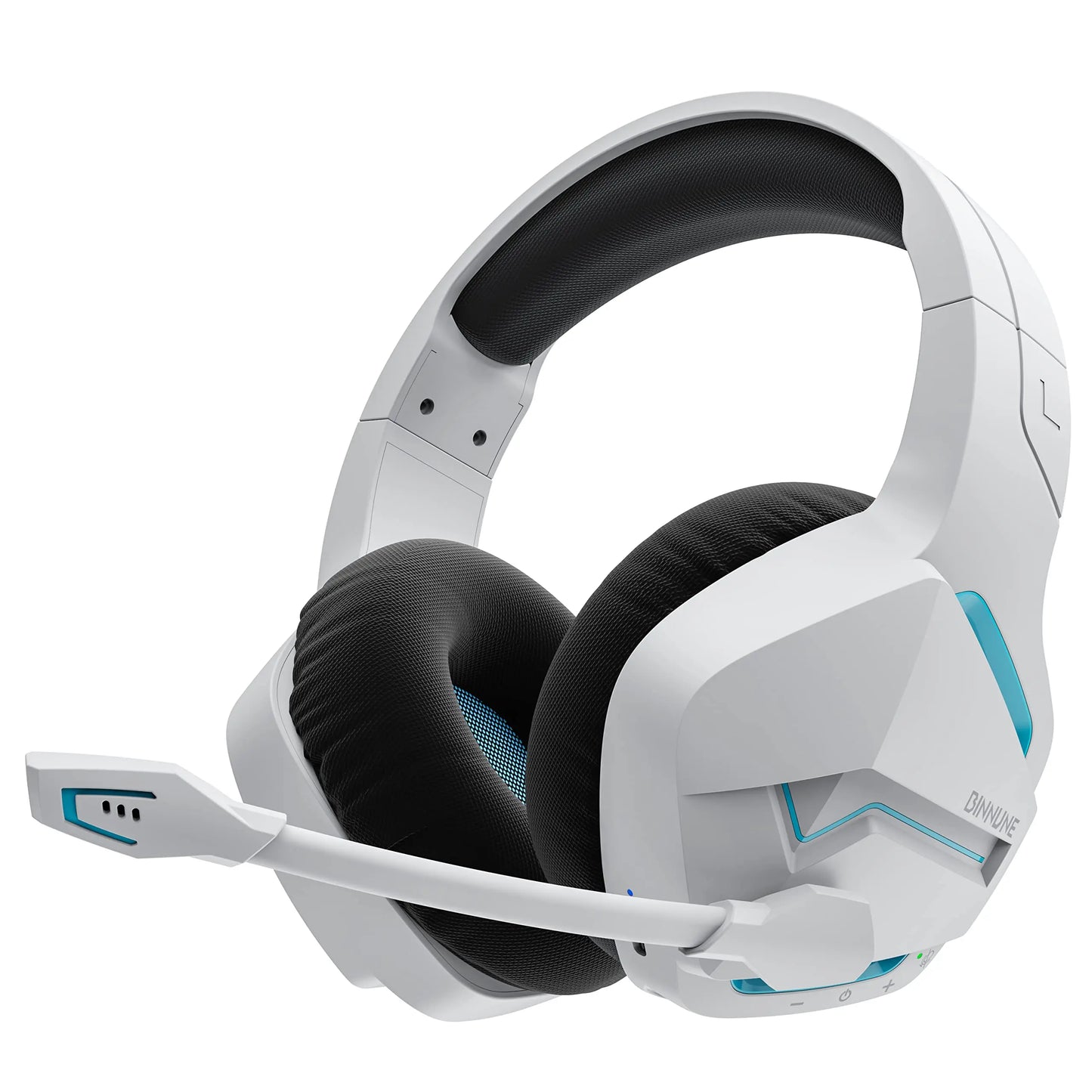 BINNUNE BW01 Wireless Gaming Headset for PC PS4 PS5 Playstation 4 5, 2.4G Wireless Bluetooth USB Gamer Headphones with Mic