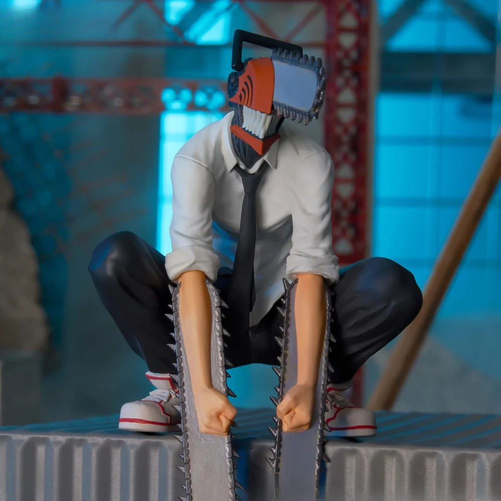 Anime Figure 14cm Chainsaw Man Power/Denji Action Figure PVC Noodle Stopper Figurine Adult Collection Model Toy