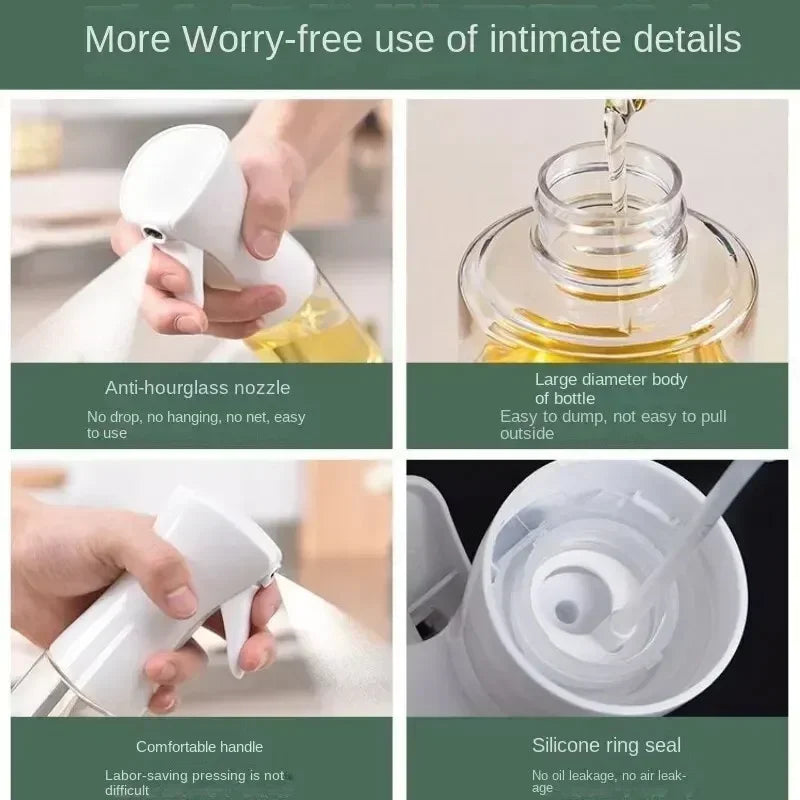 Oil Spray for Cooking Olive Oil Dispenser Bottle Sprayer Mist-Reusable Food Grade Oil Vinegar Spray Bottle Kitchen Accessories
