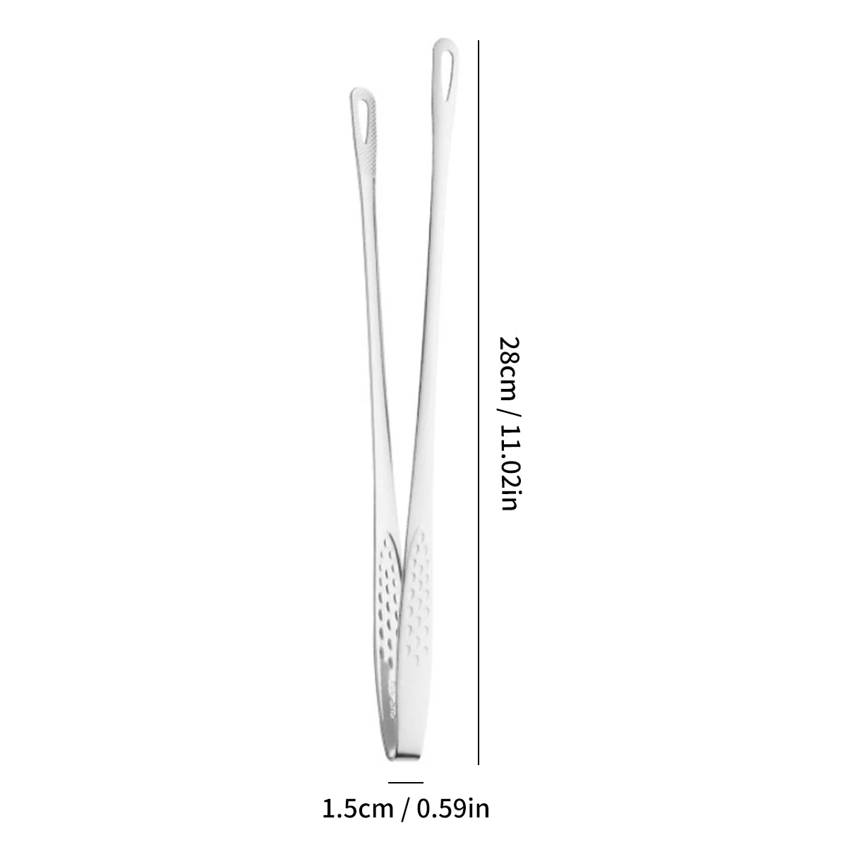 WORTHBUY 304 Stainless Steel Food Tongs Long Handle Non-Slip Barbecue Tongs Steak Tongs Kitchen Gadgets Accessories Cooking Tool
