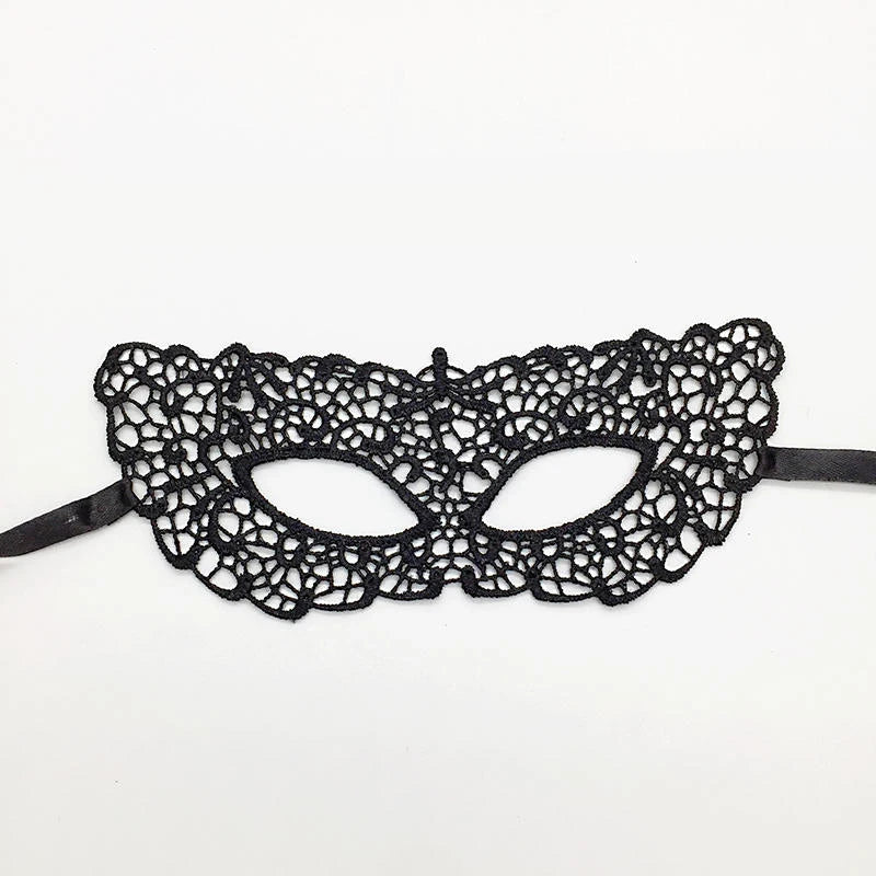 Black Color Sexy Women Lace Masquerade Mask for Carnival Halloween Half Face Cosplay Masks Festive Animal Party Supplies