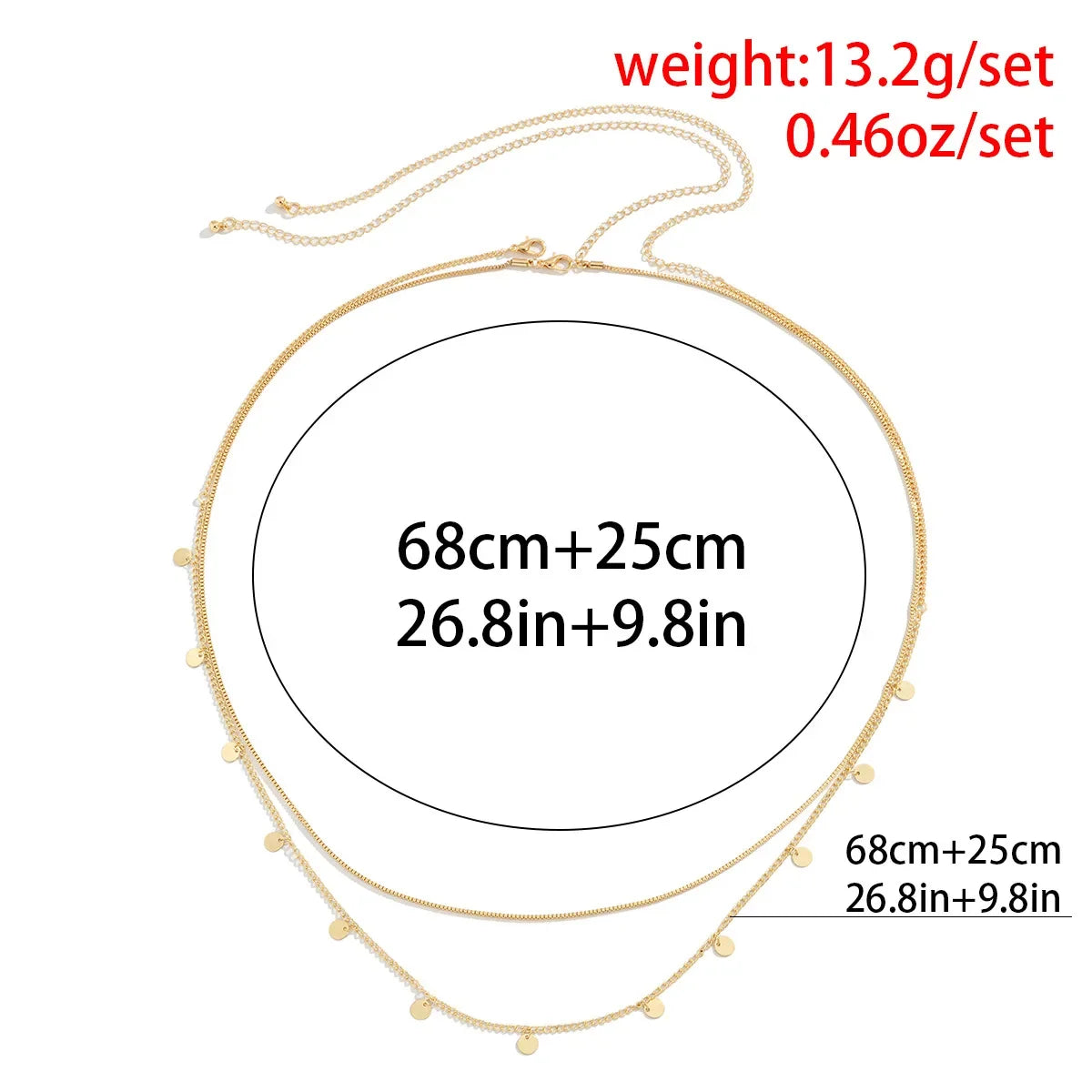 Minimalist Tassel Sequin Double Layer Chain Casual Pants Chain Hip-hop Body Chain Fashionable Retro Turquoise Waist Chain